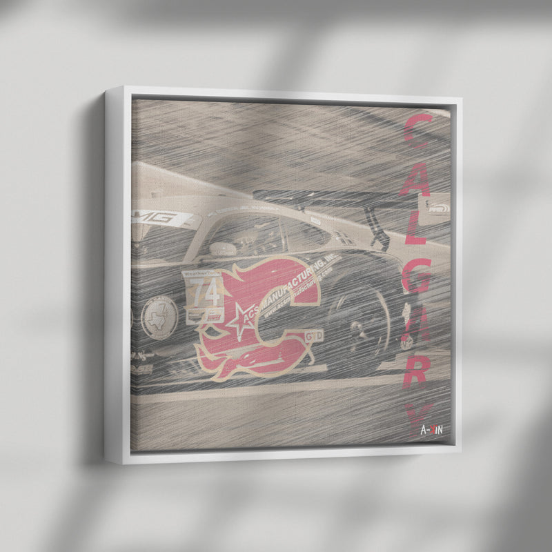 Calgary Flames Wood Frame