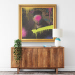 Censored Printed Illusion Frame Gold