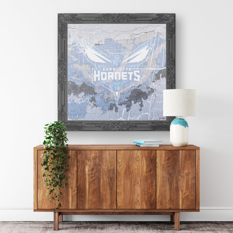 Charlotte Hornets Printed Illusion Frame Black