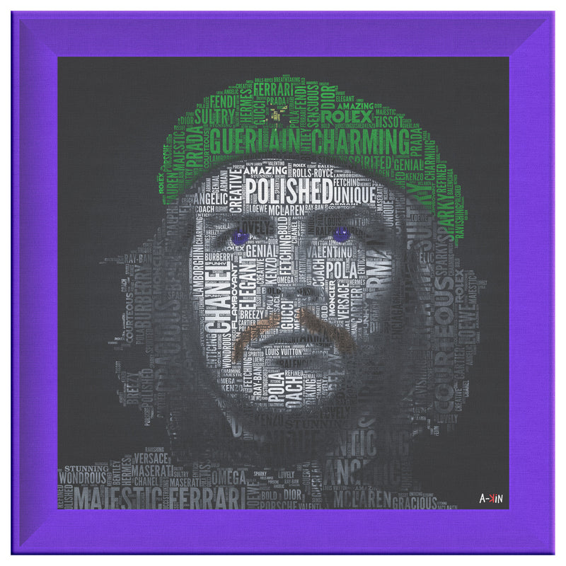Che Guevara Printed Illusion Frame Purple