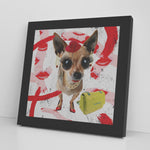 Chic Dog Printed Illusion Frame Black