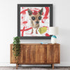 Chic Dog Printed Illusion Frame Black