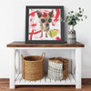Chic Dog Printed Illusion Frame Black