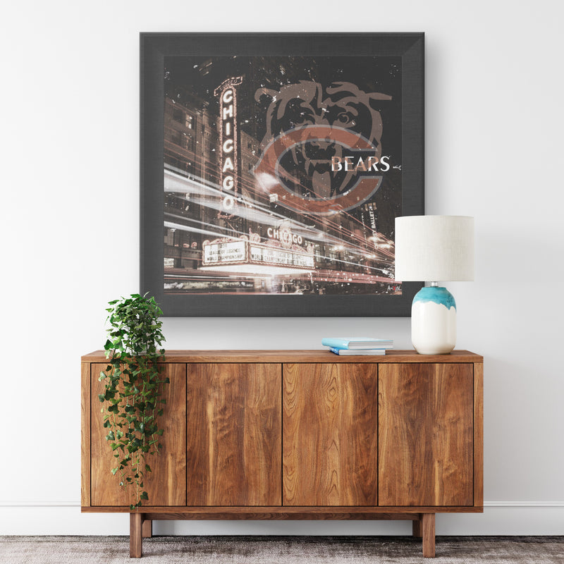 Chicago Bears Printed Illusion Frame Black