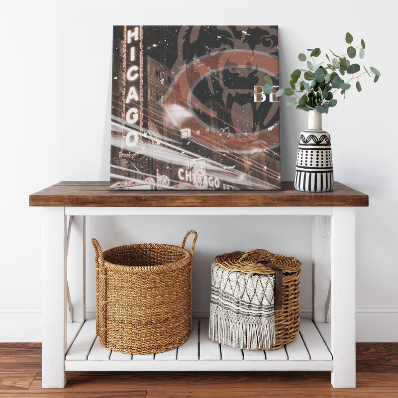 Chicago Bears Printed Illusion Frame Black