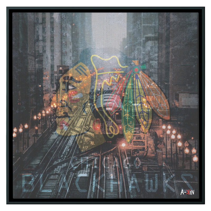 Chicago Blackhawks Wood Frame