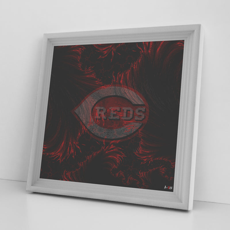 Cincinnati Reds Printed Illusion Frame White