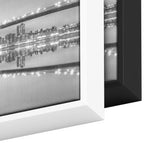 City Night Lights Wood Frame