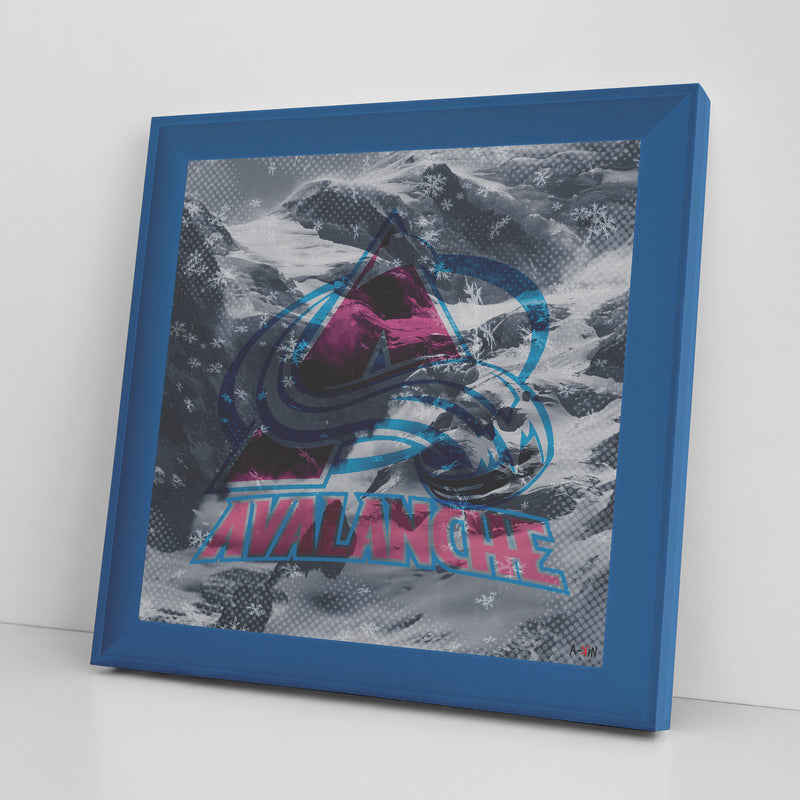 Colorado Avalanche Printed Illusion Frame Blue