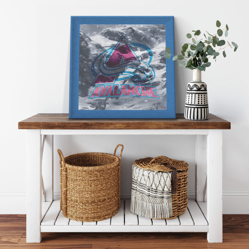 Colorado Avalanche Printed Illusion Frame Blue