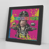 Colorful Motard Printed Illusion Frame Black