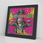Colorful Motard Printed Illusion Frame Black