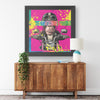 Colorful Motard Printed Illusion Frame Black