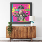 Colorful Motard Printed Illusion Frame Black