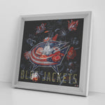 Columbus Blue Jackets Printed Illusion Frame White