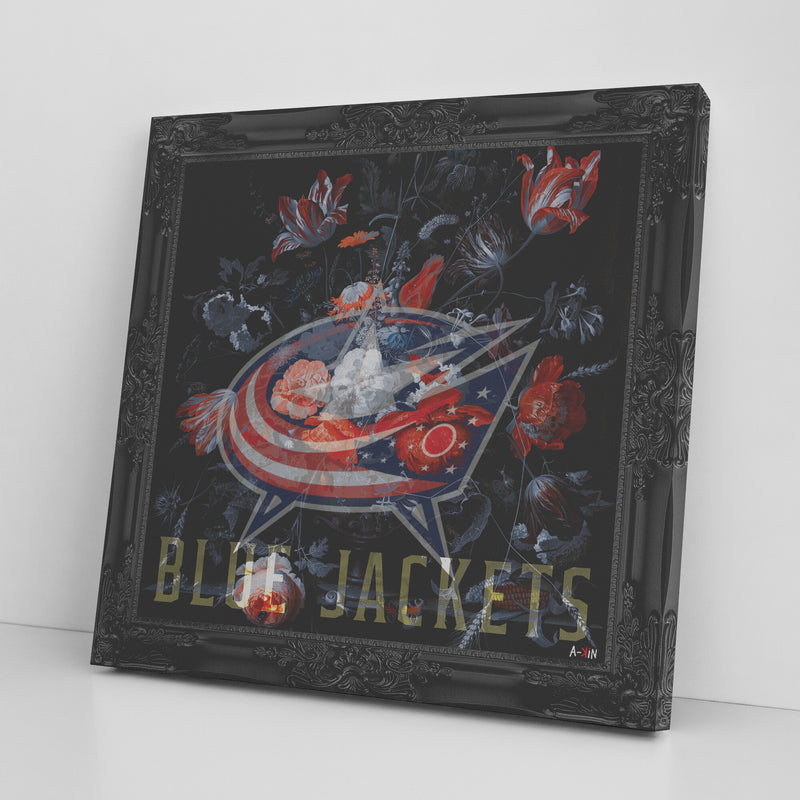 Columbus Blue Jackets Printed Illusion Frame Black