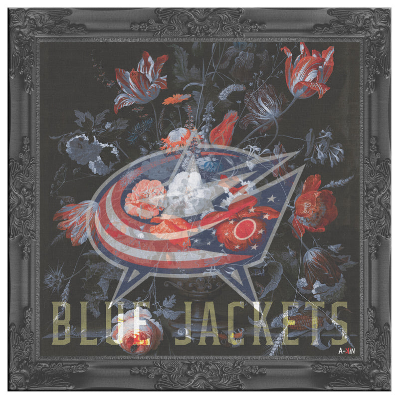 Columbus Blue Jackets Printed Illusion Frame Black