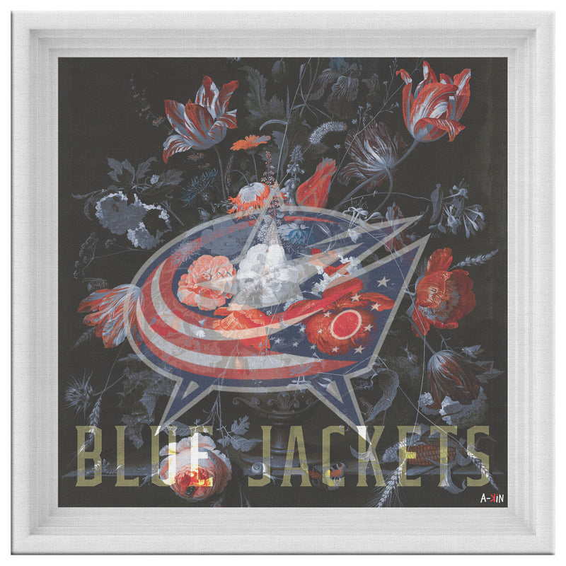 Columbus Blue Jackets Printed Illusion Frame White