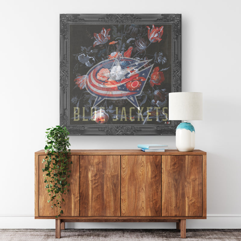 Columbus Blue Jackets Printed Illusion Frame Black