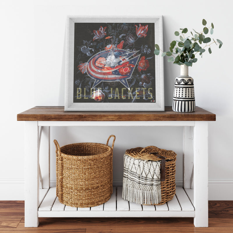 Columbus Blue Jackets Printed Illusion Frame White
