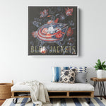 Columbus Blue Jackets Wood Frame