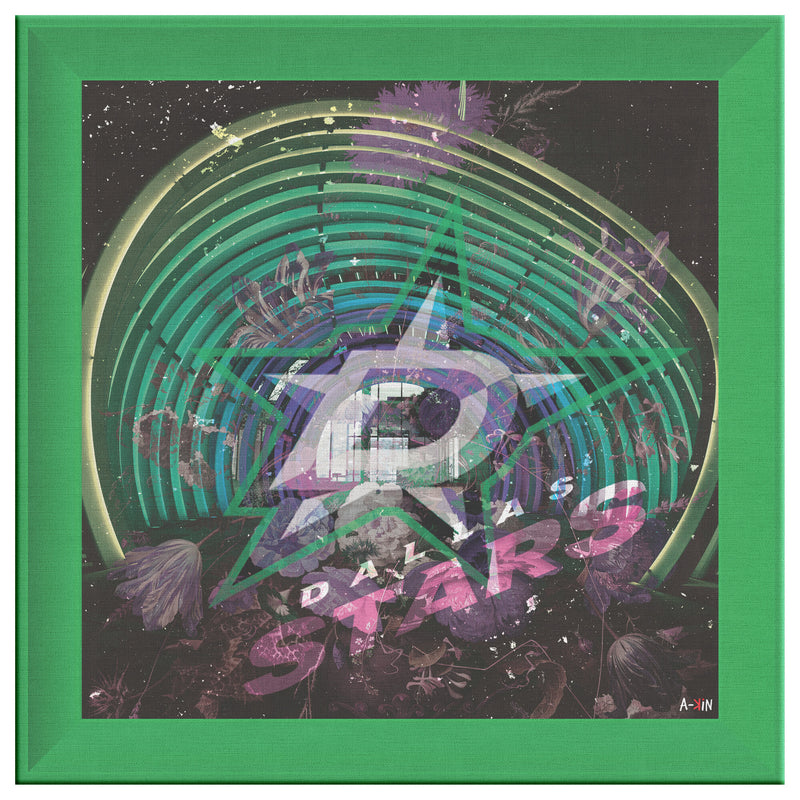Dallas Stars Printed Illusion Frame Green
