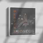 Denver Broncos Wood Frame
