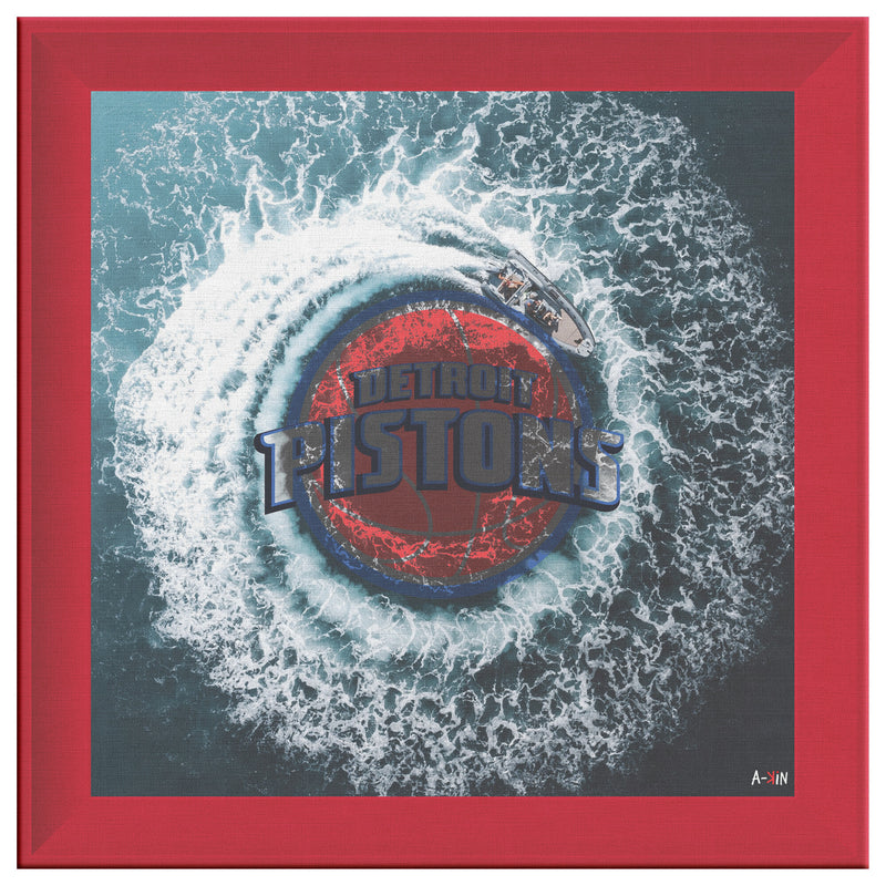 Detroit Pistons Printed Illusion Frame Red