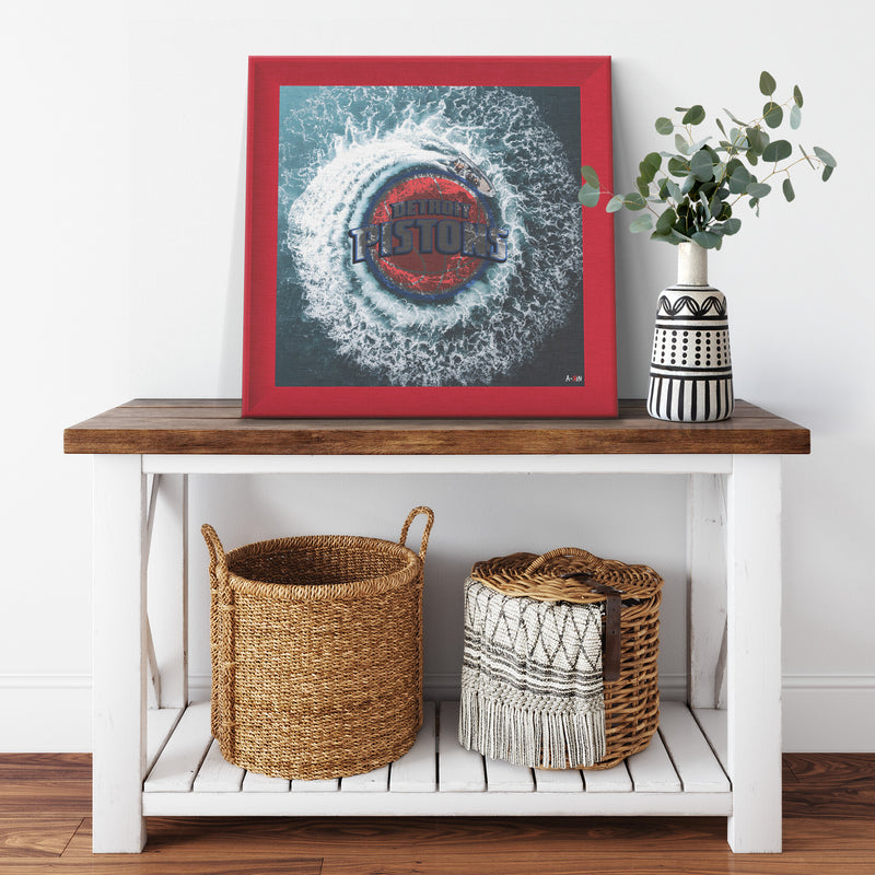 Detroit Pistons Printed Illusion Frame Red