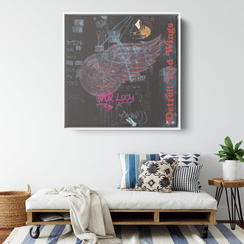 Detroit Red Wings Wood Frame