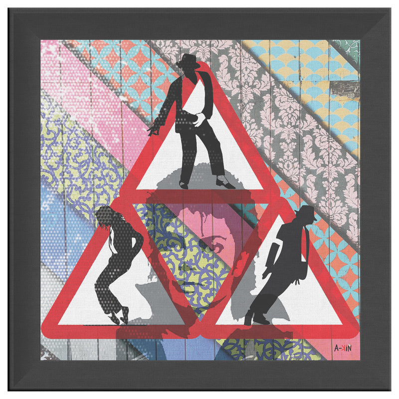 Dont Stop Dance Printed Illusion Frame Black