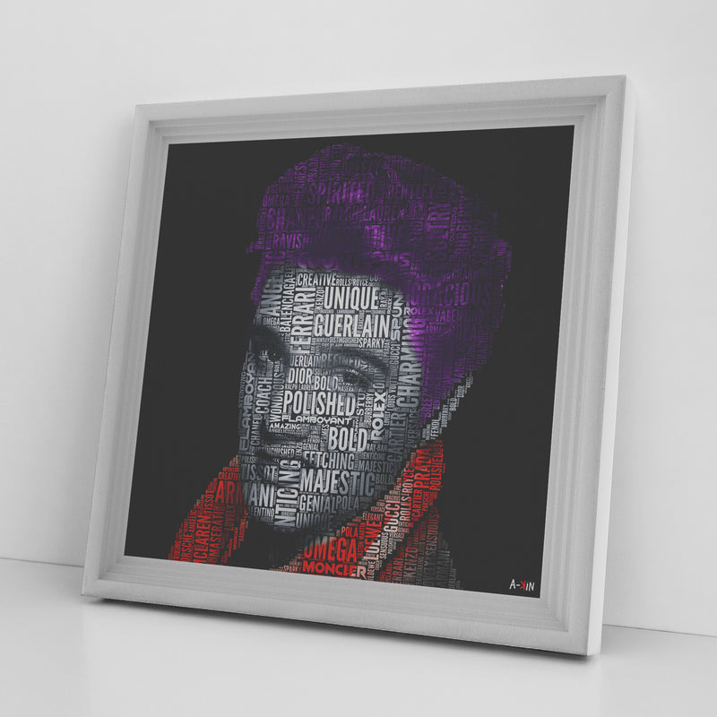 E Presley Printed Illusion Frame White