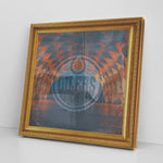 Edmont Oilers Printed Illusion Frame Gold
