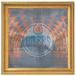Edmont Oilers Printed Illusion Frame Gold