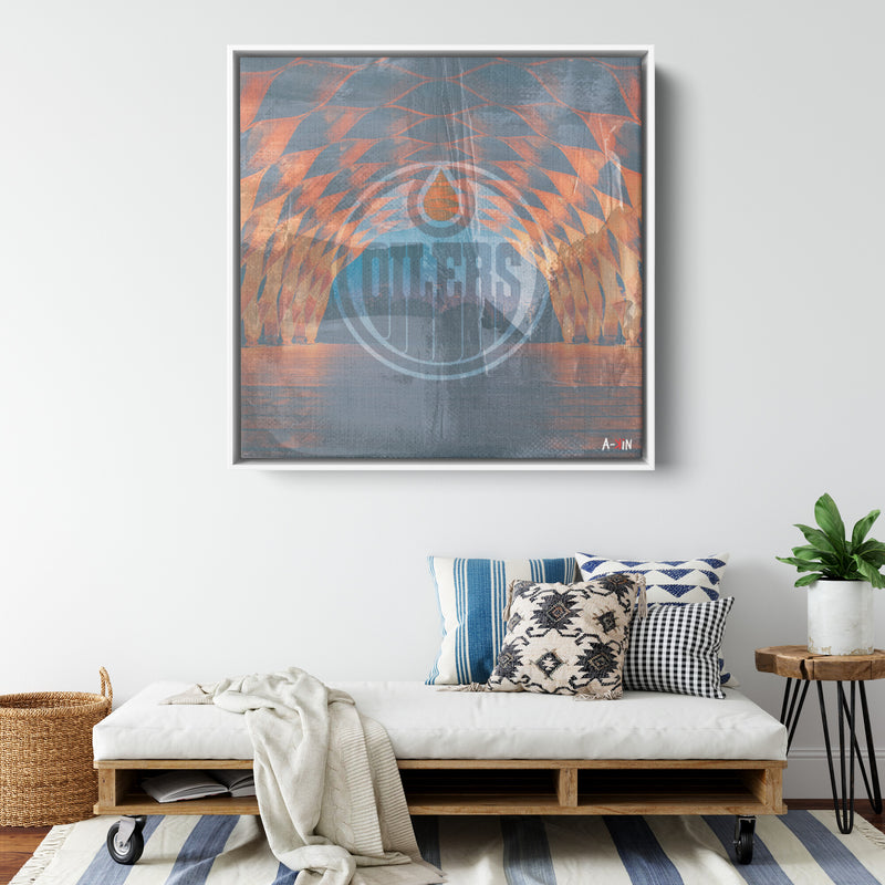 Edmont Oilers Wood Frame
