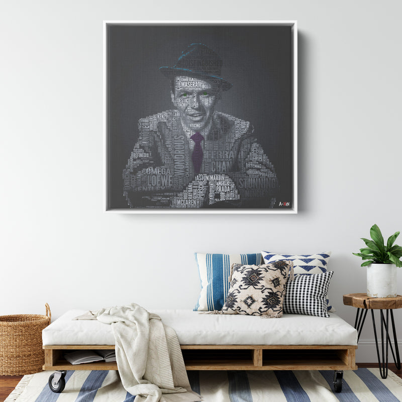 F Sinatra Color Wood Frame