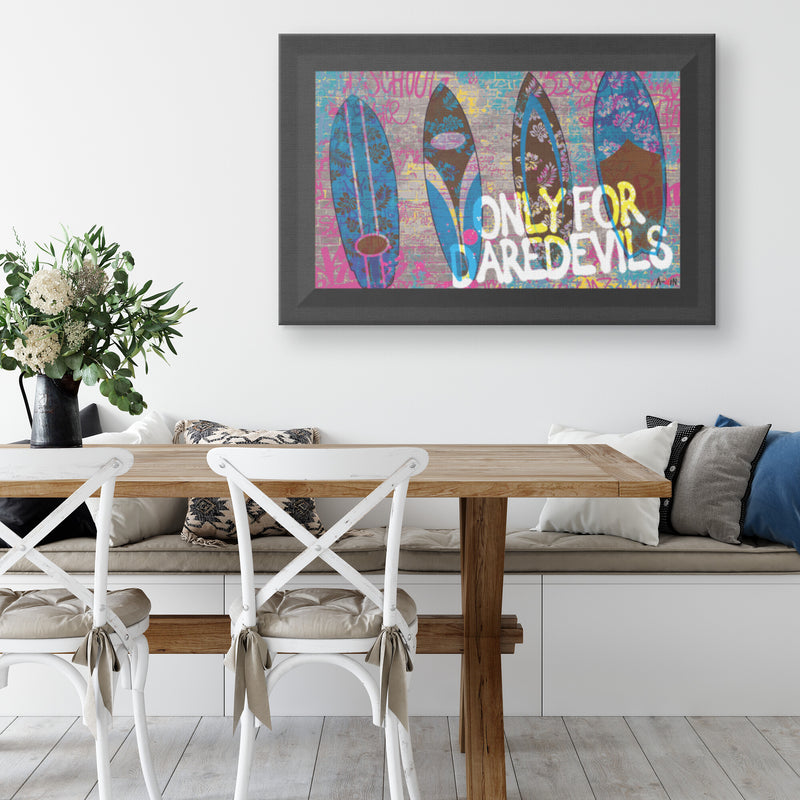 For Dare Devils Printed Illusion Frame Black