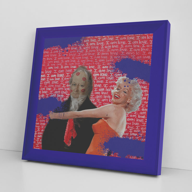 Forbidden Love Printed Illusion Frame Blue