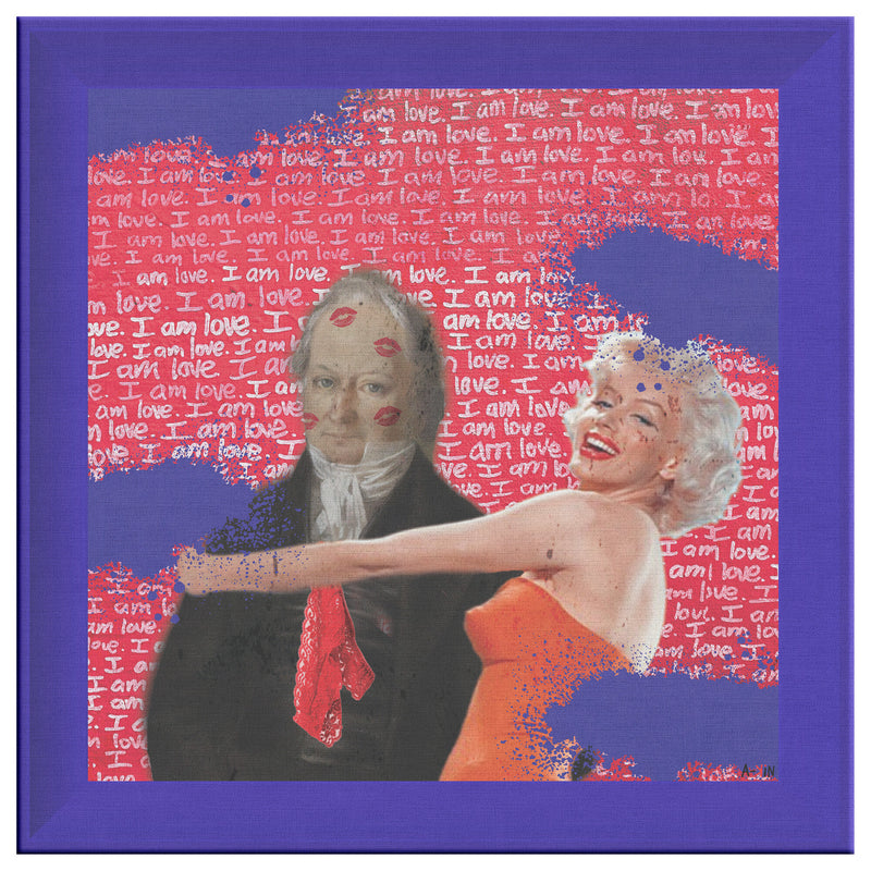 Forbidden Love Printed Illusion Frame Blue