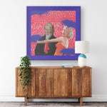 Forbidden Love Printed Illusion Frame Blue