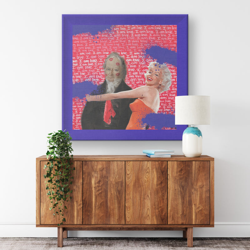 Forbidden Love Printed Illusion Frame Blue