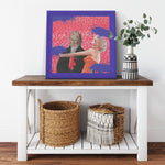 Forbidden Love Printed Illusion Frame Blue