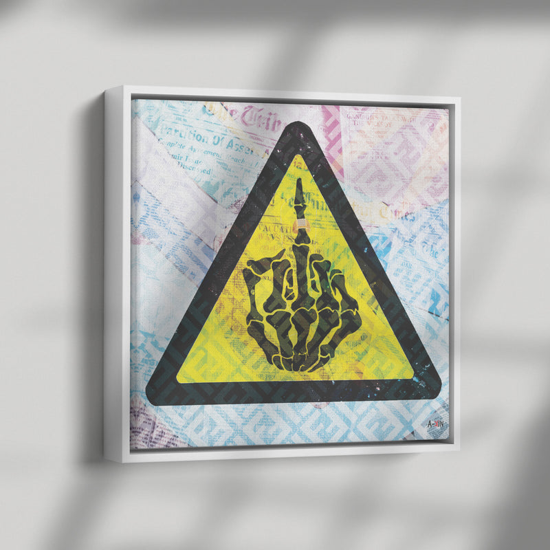 Fuck Signs Wood Frame