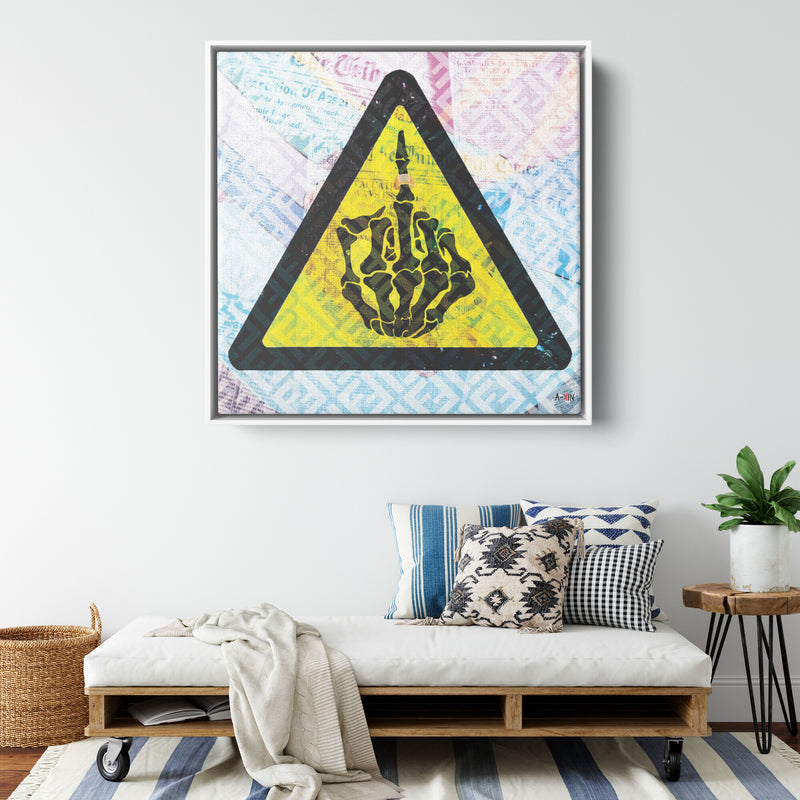 Fuck Signs Wood Frame