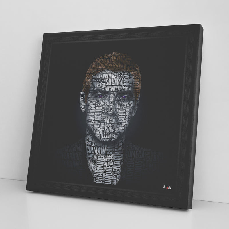 G Clooney Printed Illusion Frame Black
