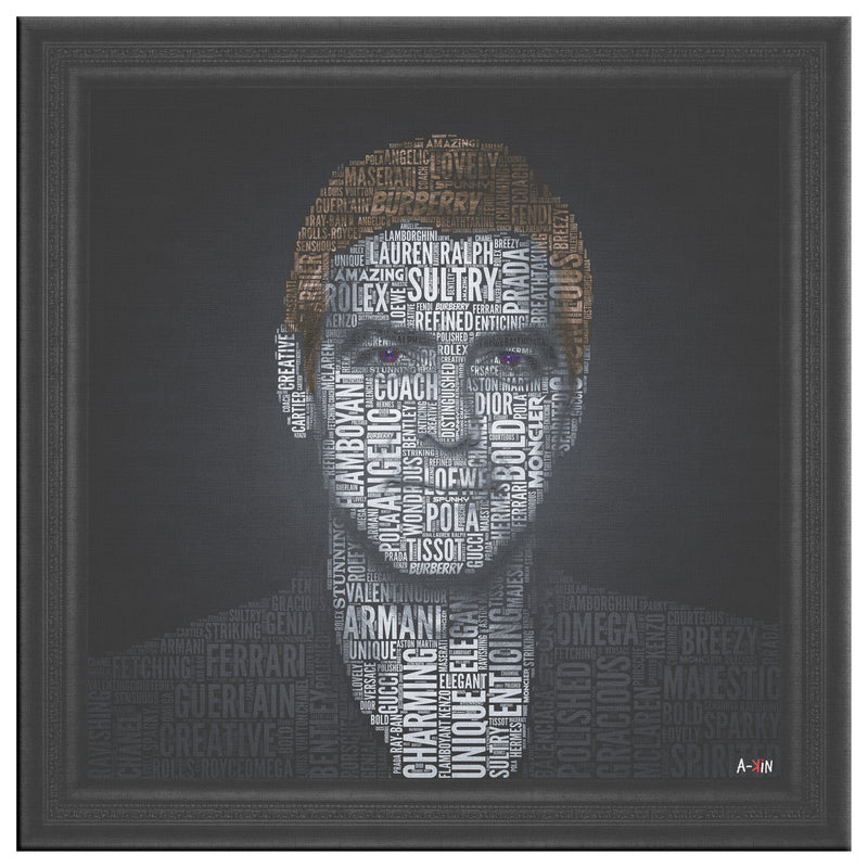 G Clooney Printed Illusion Frame Black