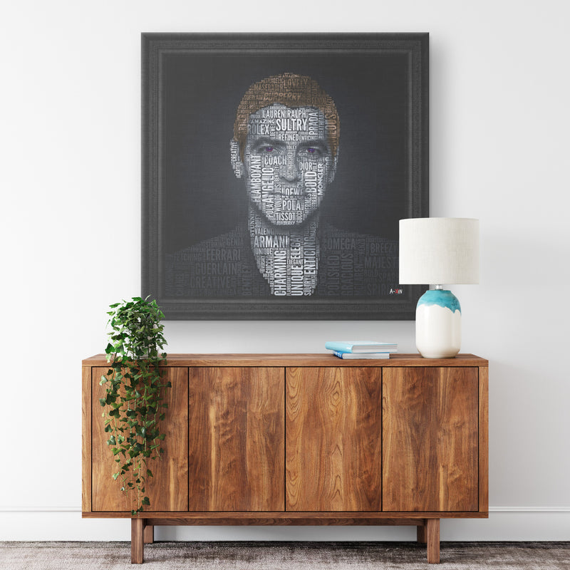 G Clooney Printed Illusion Frame Black