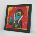 Ghetto Monkey Printed Illusion Frame Black