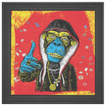 Ghetto Monkey Printed Illusion Frame Black