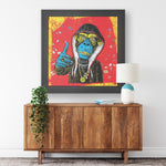 Ghetto Monkey Printed Illusion Frame Black
